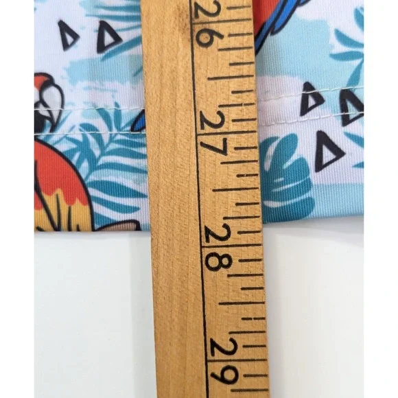 Waggle Golf Polo Shirt Tropical Parrot Palm Tree Print Men's MEDIUM Lightweight - Picture 6 of 6